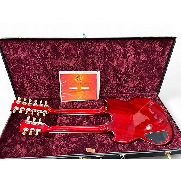 Used 2010s Gibson Reissue SG Double Neck wine red Solid Body Electric Guitar