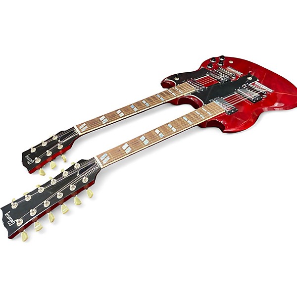 Used 2010s Gibson Reissue SG Double Neck wine red Solid Body Electric Guitar