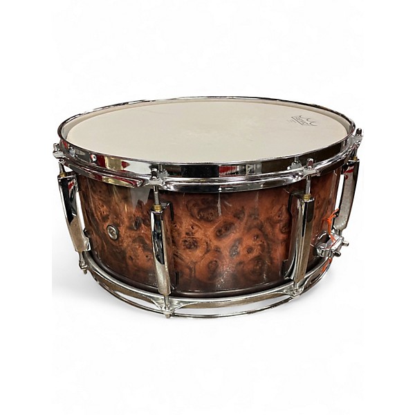 Used Pearl 6.5X14 Limited Edition Snare Natural Burl Drum