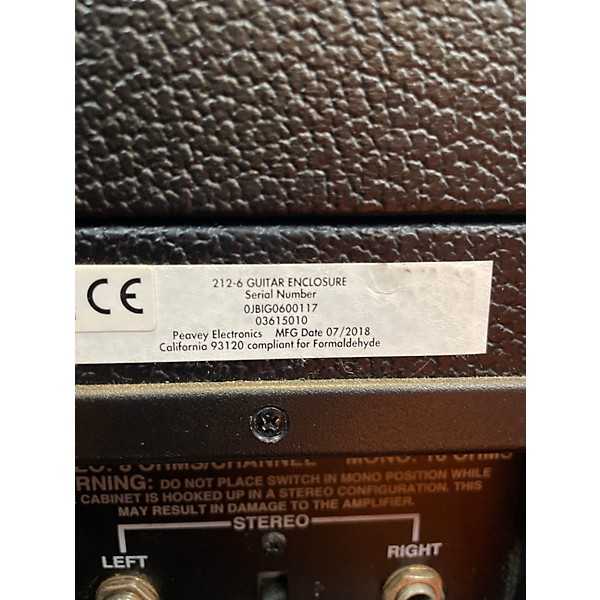Used Peavey 212-6 2x12 Guitar Cabinet