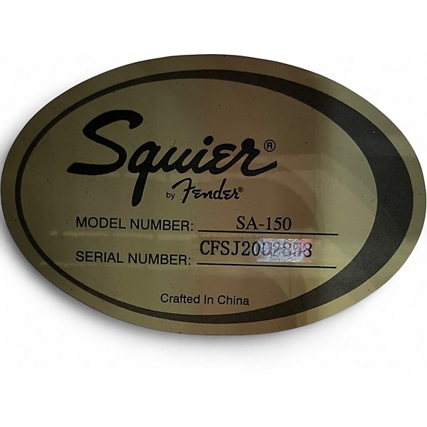 Used Fender SA-150 Black Acoustic Guitar