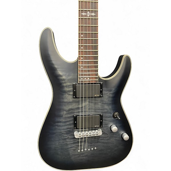 Used Schecter Guitar Research C1 Platinum Black Onyx Solid Body Electric Guitar