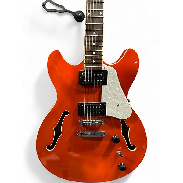 Used Ibanez AS63 Orange Hollow Body Electric Guitar
