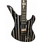 Used 2024 Schecter Guitar Research Synyster Gates Signature Custom S Black with Silver Pinstripes Solid Body Electric Guitar