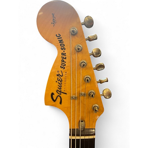 Used Squier VISTA SERIES SUPER-SONIC BLUE SPARKLE Solid Body Electric Guitar