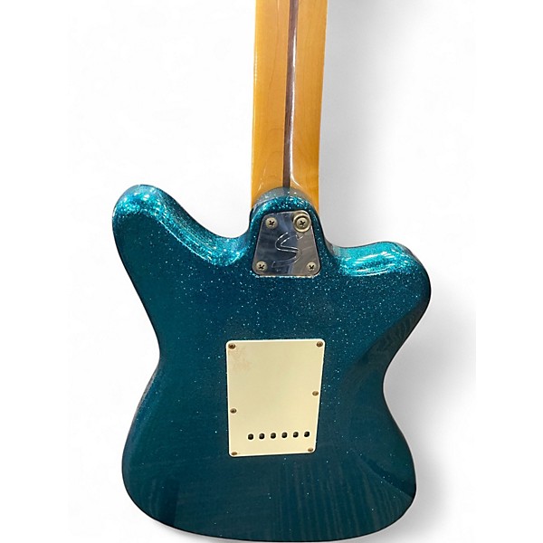 Used Squier VISTA SERIES SUPER-SONIC BLUE SPARKLE Solid Body Electric Guitar