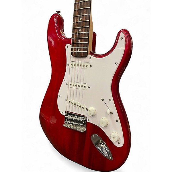 Used Fender Squier guitar red Solid Body Electric Guitar
