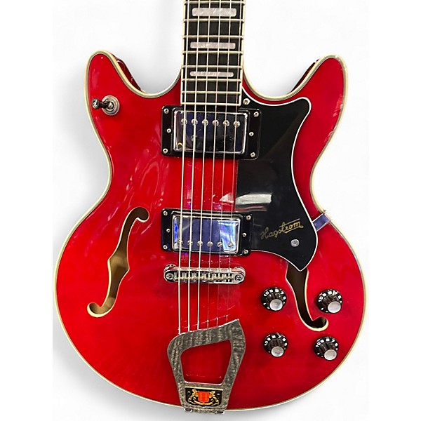 Used Hagstrom Alvar Red Hollow Body Electric Guitar