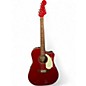 Used Fender Sonoran SCE California Custom Dreadnought Candy Apple Red Acoustic Electric Guitar thumbnail