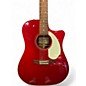 Used Fender Sonoran SCE California Custom Dreadnought Candy Apple Red Acoustic Electric Guitar