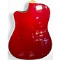 Used Fender Sonoran SCE California Custom Dreadnought Candy Apple Red Acoustic Electric Guitar