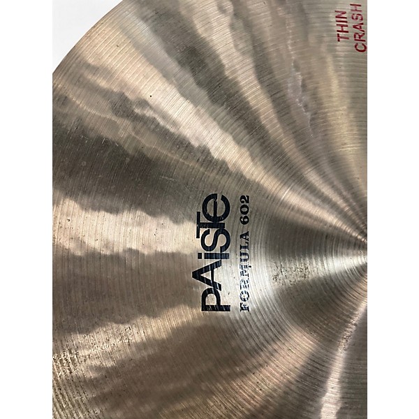 Used Paiste 18in Formula 602 Thin Crash Cymbal