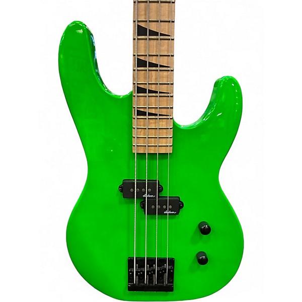 Used Jackson JS1 4 String Neon Green Electric Bass Guitar
