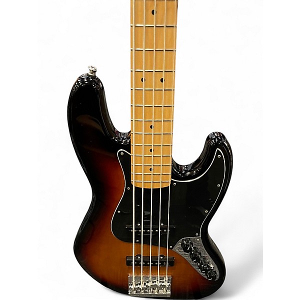 Used Fender Deluxe Active Jazz Bass V 5 String Sunburst Electric Bass Guitar