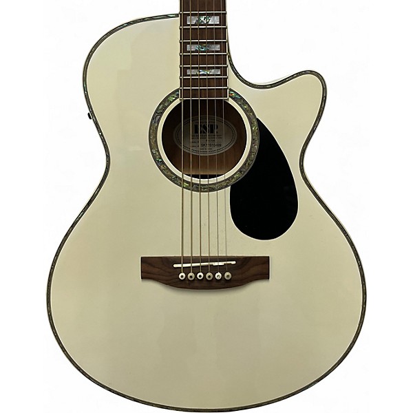 Used ESP Ltd XAC10E Antique White Acoustic Electric Guitar