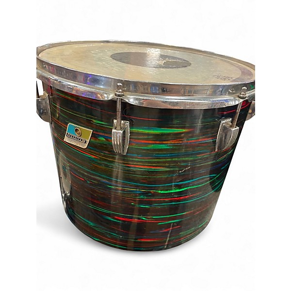 Vintage 1970s Ludwig 5 Piece Hollywood Psychedlic Red Drum Kit