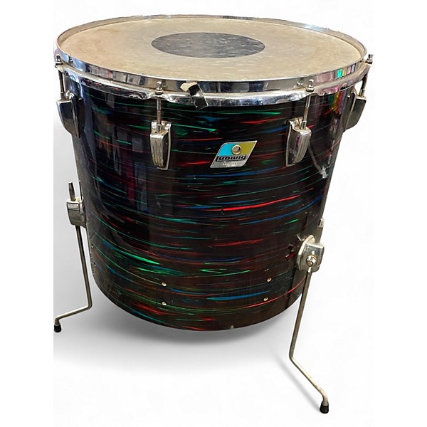 Vintage 1970s Ludwig 5 Piece Hollywood Psychedlic Red Drum Kit