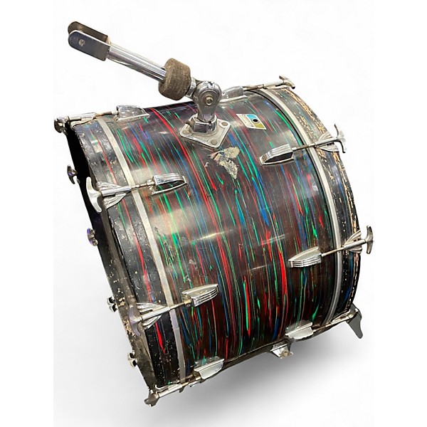 Vintage 1970s Ludwig 5 Piece Hollywood Psychedlic Red Drum Kit