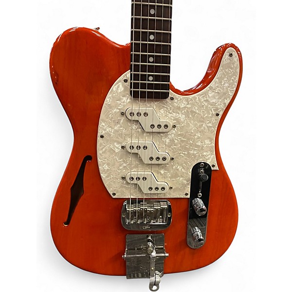 Used G&L WILL RAY TRIBUTE SEE THRU ORANGE Hollow Body Electric Guitar