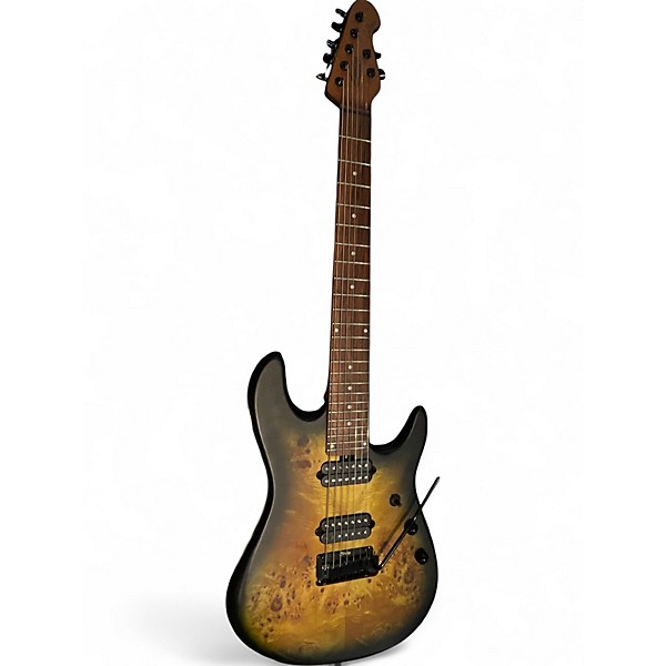 Used Sterling by Music Man Jason Richardson Cutlass 7 natural burl Solid Body Electric Guitar
