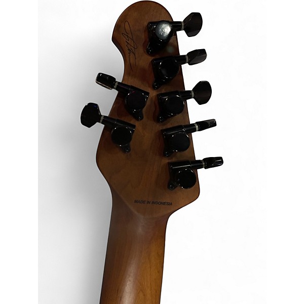 Used Sterling by Music Man Jason Richardson Cutlass 7 natural burl Solid Body Electric Guitar