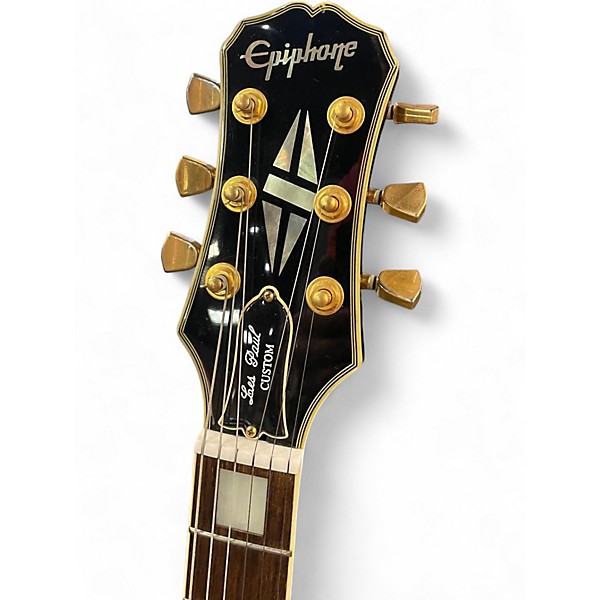 Used Epiphone Les Paul Custom black Solid Body Electric Guitar