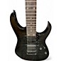Used Ibanez GRG7221QA Trans Black Solid Body Electric Guitar