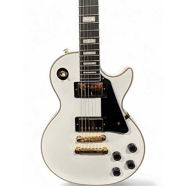 Used Epiphone Les Paul Custom Alpine White Solid Body Electric Guitar