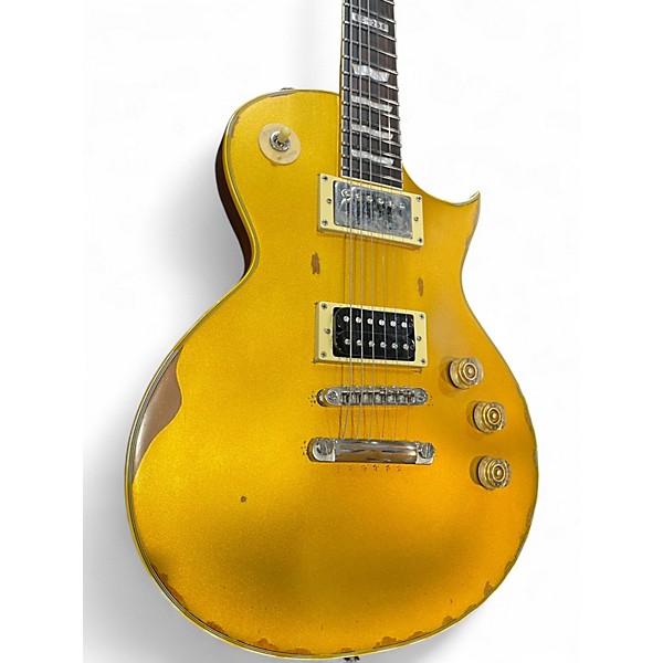 Used ESP LTD EC256 DISTRESSED GOLD Solid Body Electric Guitar