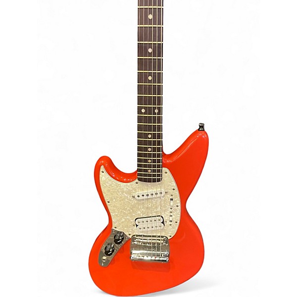 Used Fender Jagstang Left Handed Fiesta Red Electric Guitar