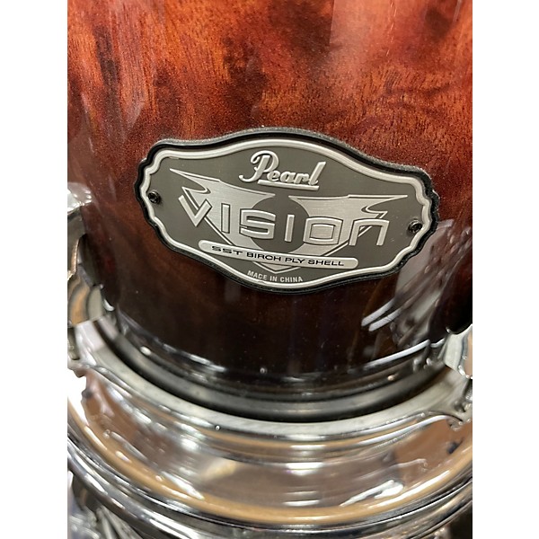 Used Pearl 6 Piece Vision 2 Color Sunburst Drum Kit
