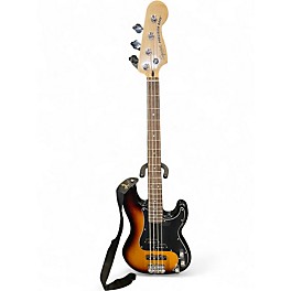 Used Squier Precision Bass 2 Tone Sunburst Electric Bass Guitar
