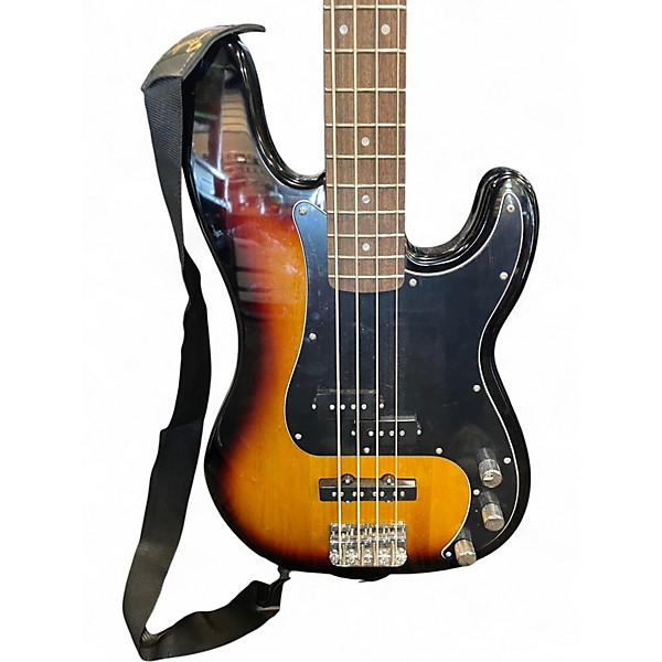 Used Squier Precision Bass 2 Tone Sunburst Electric Bass Guitar