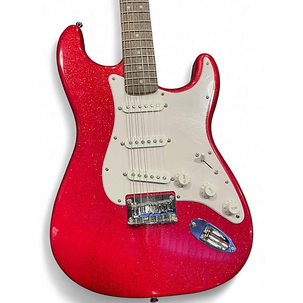 Used Squier Standard Stratocaster Candy Red Burst Solid Body Electric Guitar
