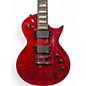 Used ESP LTD EC1000 Deluxe Spalted Maple Trans Red Solid Body Electric Guitar