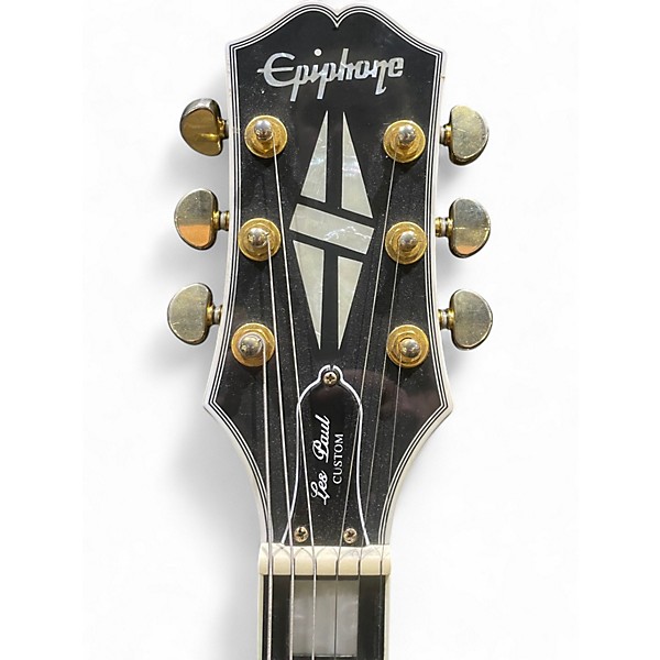 Used Epiphone Les Paul Custom Black Solid Body Electric Guitar