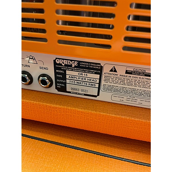 Used Orange Amplifiers OR15H 15W Tube Guitar Amp Head