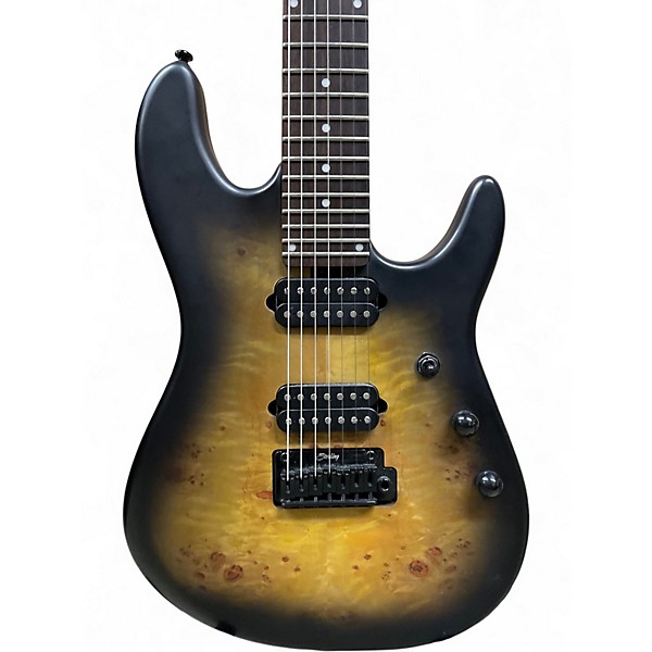 Used Sterling by Music Man Jason Richardson Signature Cutlass 7-string Natural Poplar Burst Solid Body Electric Guitar