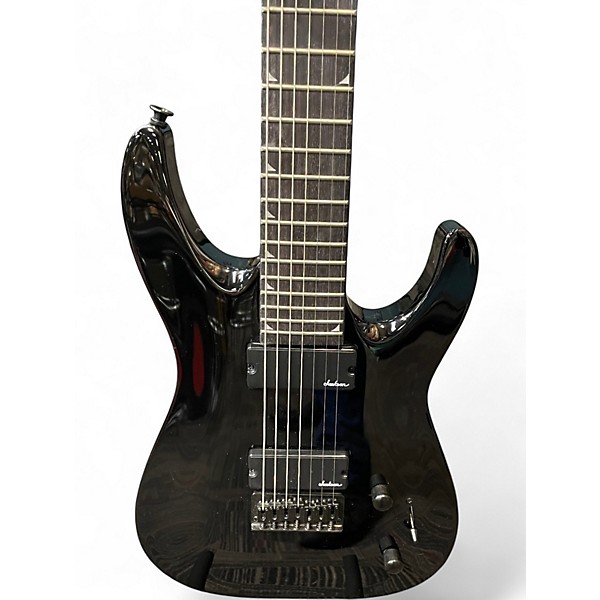 Used Jackson JS22-7 Dinky 7 String Black Solid Body Electric Guitar