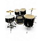 Used Ludwig 5 Piece BACKBEAT Black Drum Kit