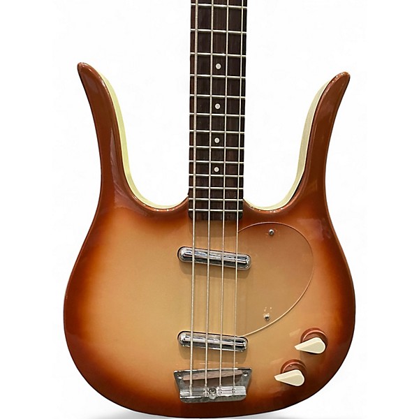 Used Danelectro longhorn 3 Color Sunburst Electric Bass Guitar