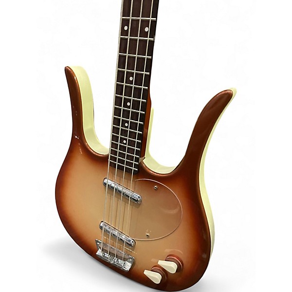 Used Danelectro longhorn 3 Color Sunburst Electric Bass Guitar