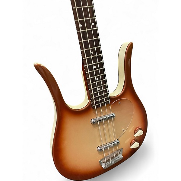 Used Danelectro longhorn 3 Color Sunburst Electric Bass Guitar