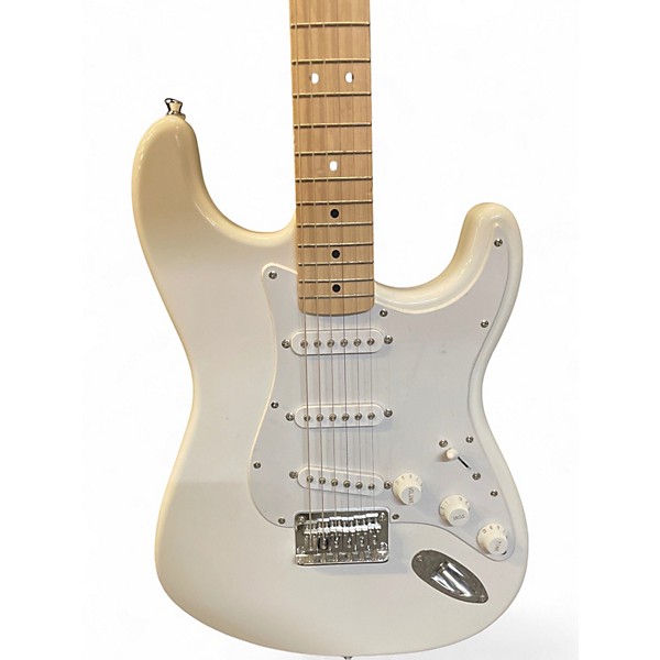 Used 2020s Squier Standard Stratocaster Alpine White Solid Body Electric Guitar