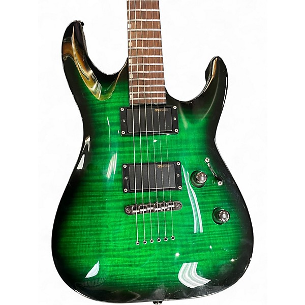 Used Ltd H330FM Flamed Green Burst  Solid Body Electric Guitar