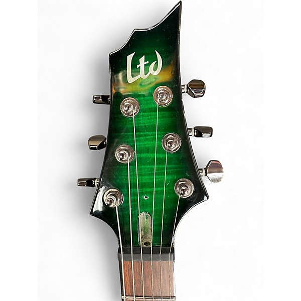 Used Ltd H330FM Flamed Green Burst  Solid Body Electric Guitar