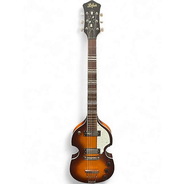 Used Hofner Ignition Series 2 Tone Sunburst Hollow Body Electric Guitar