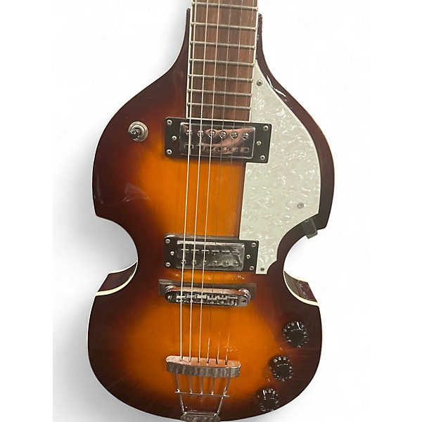 Used Hofner Ignition Series 2 Tone Sunburst Hollow Body Electric Guitar