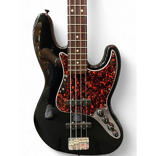 Used Fender Deluxe Active Jazz Bass Black Electric Bass Guitar