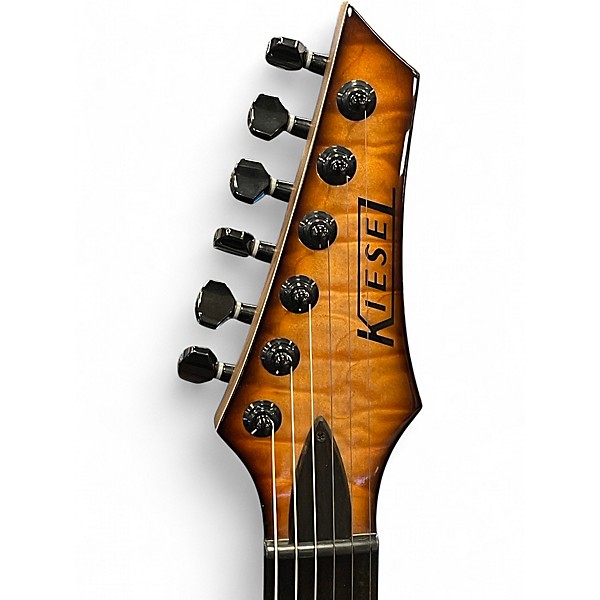 Used Kiesel Aries Neck Through California Burst Solid Body Electric Guitar